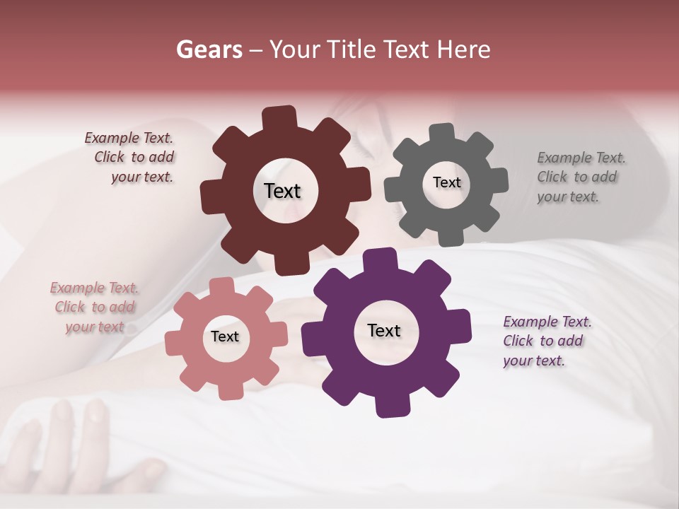 Girl Sleeping On A Pillow PowerPoint Template