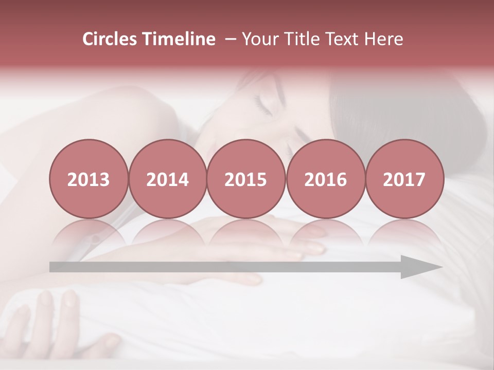 Girl Sleeping On A Pillow PowerPoint Template