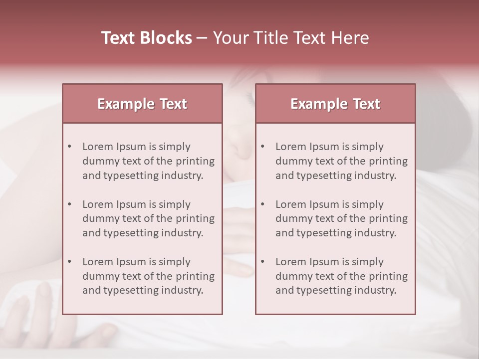 Girl Sleeping On A Pillow PowerPoint Template