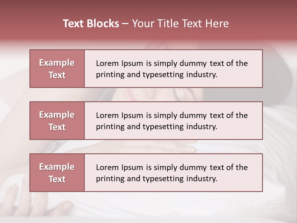 Girl Sleeping On A Pillow PowerPoint Template