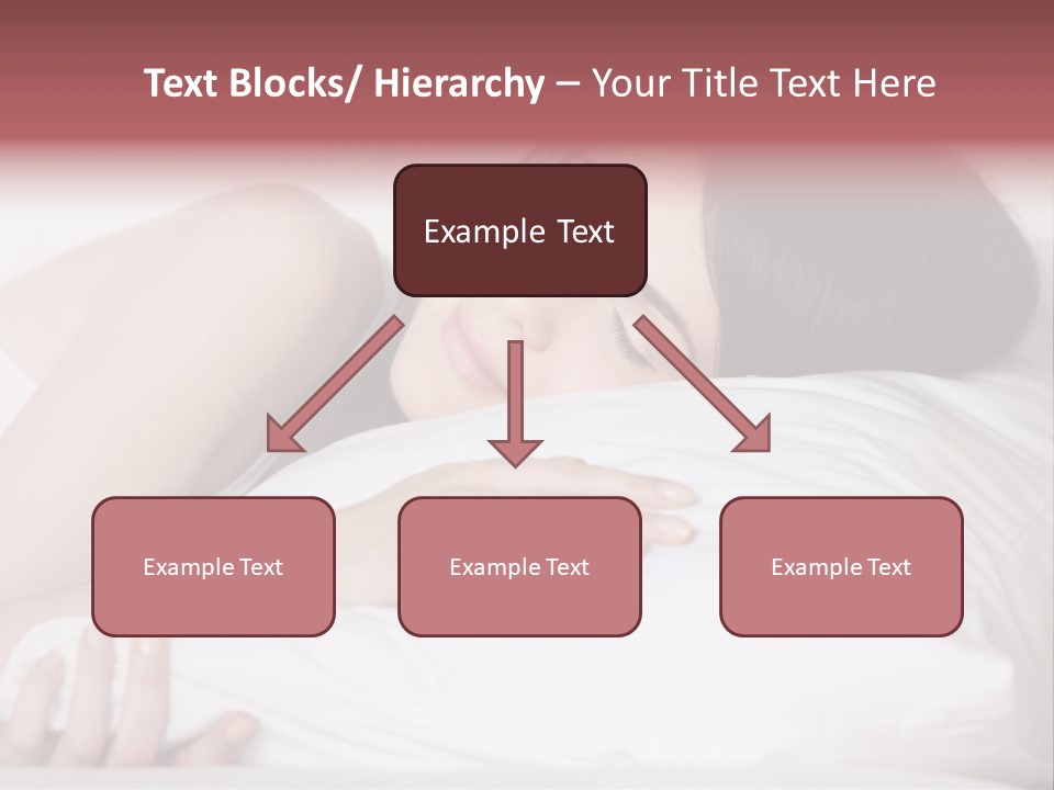 Girl Sleeping On A Pillow PowerPoint Template