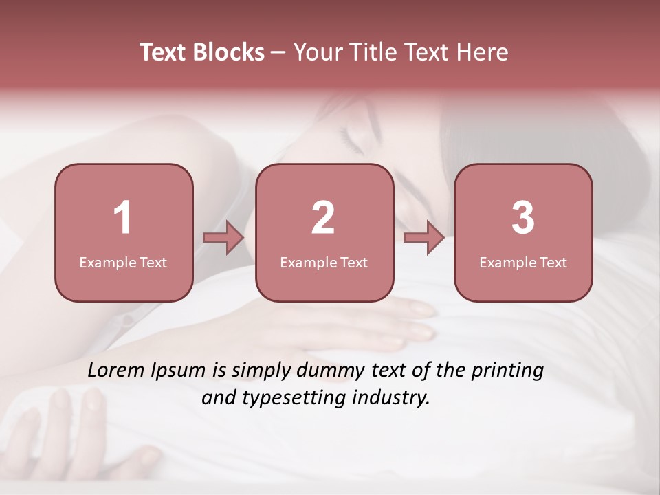 Girl Sleeping On A Pillow PowerPoint Template