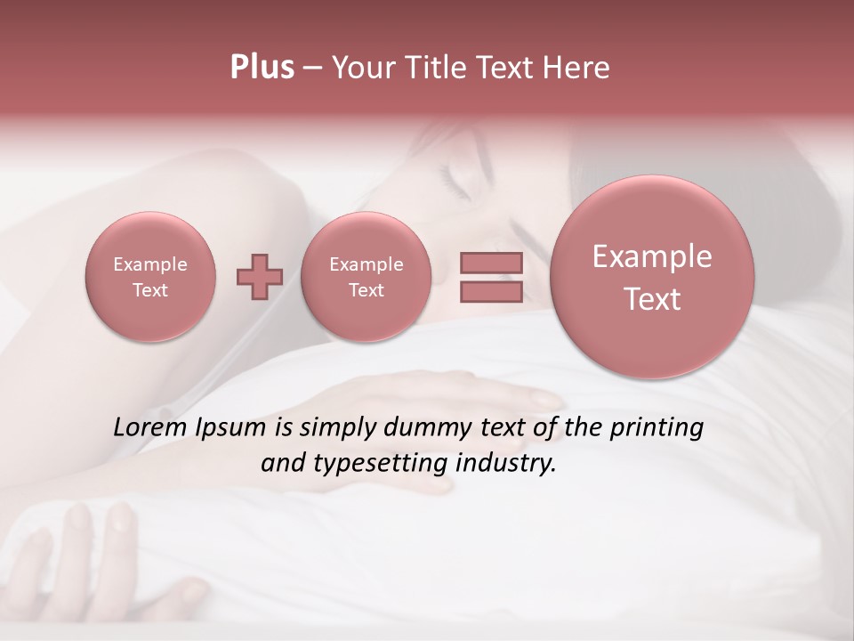 Girl Sleeping On A Pillow PowerPoint Template