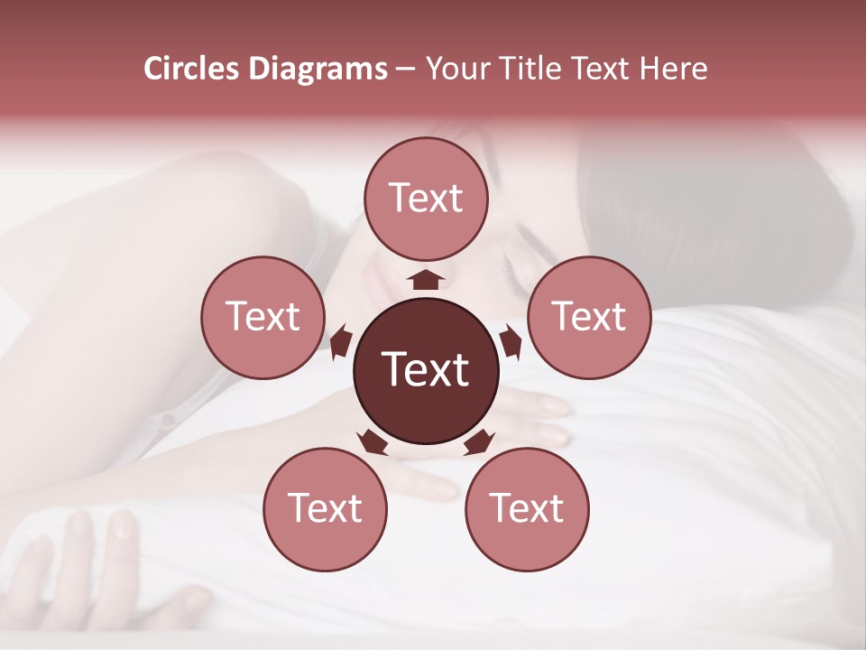 Girl Sleeping On A Pillow PowerPoint Template