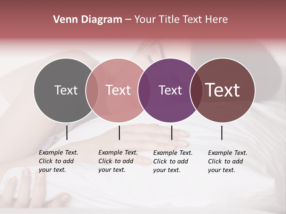 Girl Sleeping On A Pillow PowerPoint Template