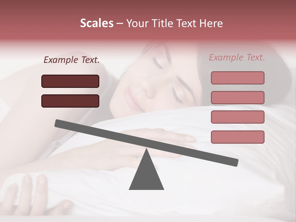 Girl Sleeping On A Pillow PowerPoint Template