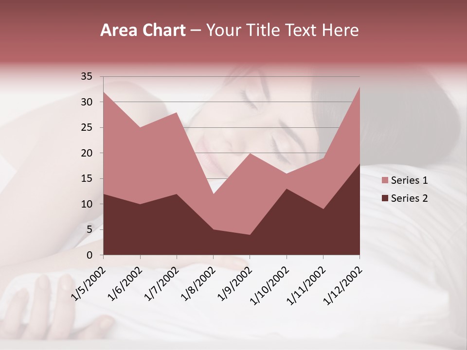 Girl Sleeping On A Pillow PowerPoint Template