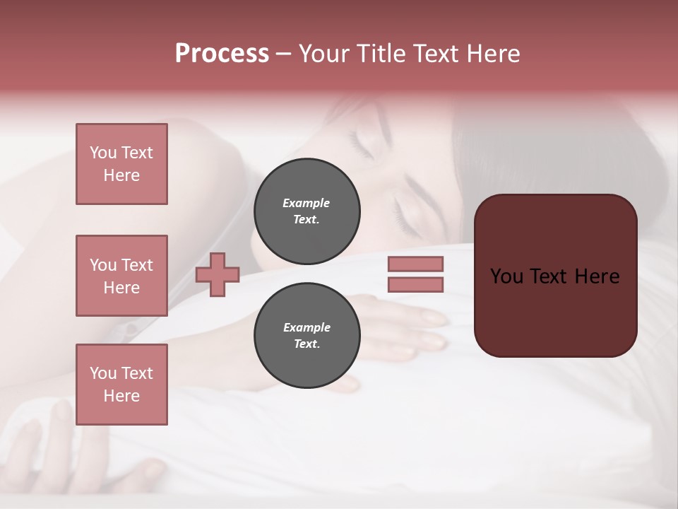 Girl Sleeping On A Pillow PowerPoint Template