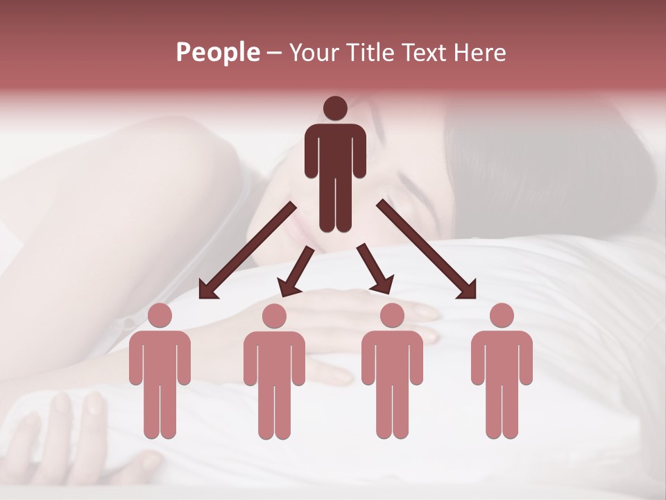 Girl Sleeping On A Pillow PowerPoint Template