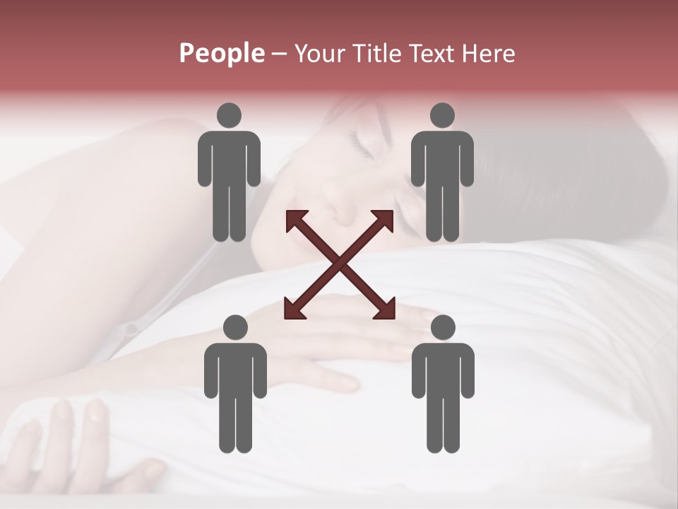 Girl Sleeping On A Pillow PowerPoint Template