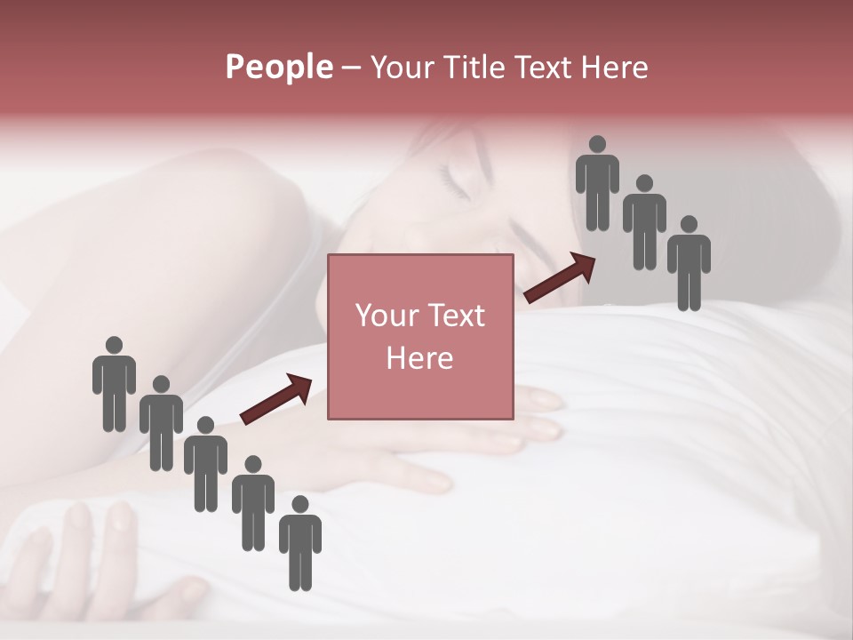 Girl Sleeping On A Pillow PowerPoint Template