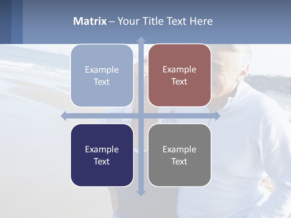 Elderly Man And Woman By The Sea PowerPoint Template