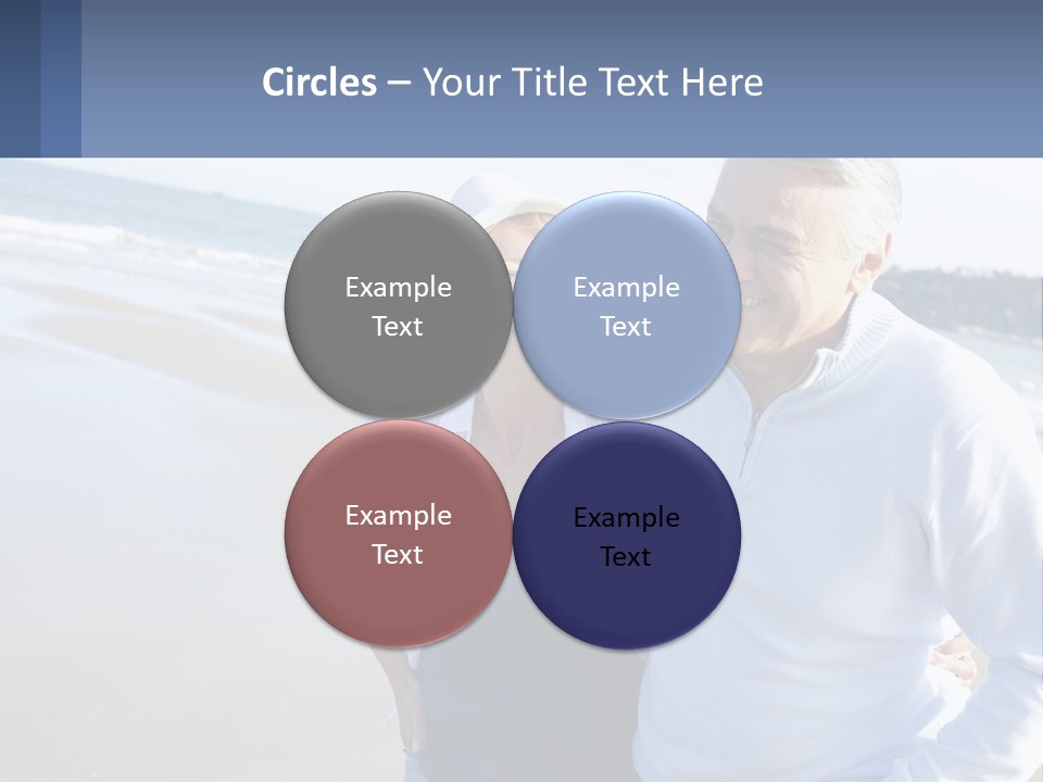 Elderly Man And Woman By The Sea PowerPoint Template