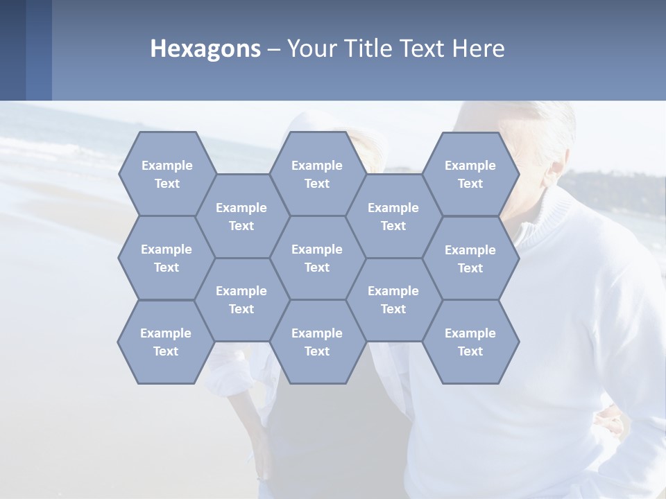 Elderly Man And Woman By The Sea PowerPoint Template