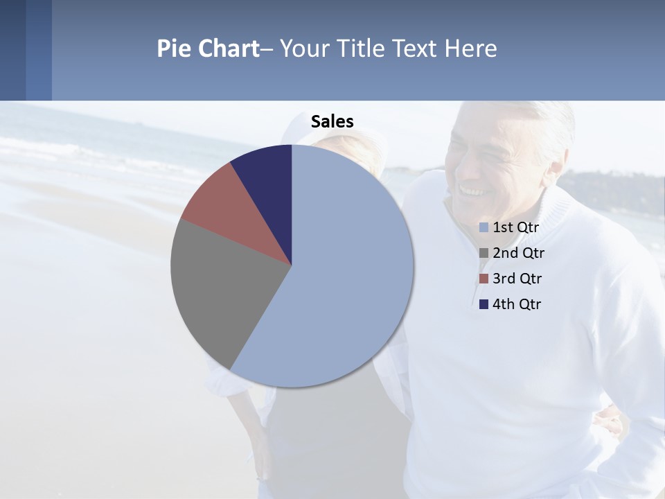 Elderly Man And Woman By The Sea PowerPoint Template