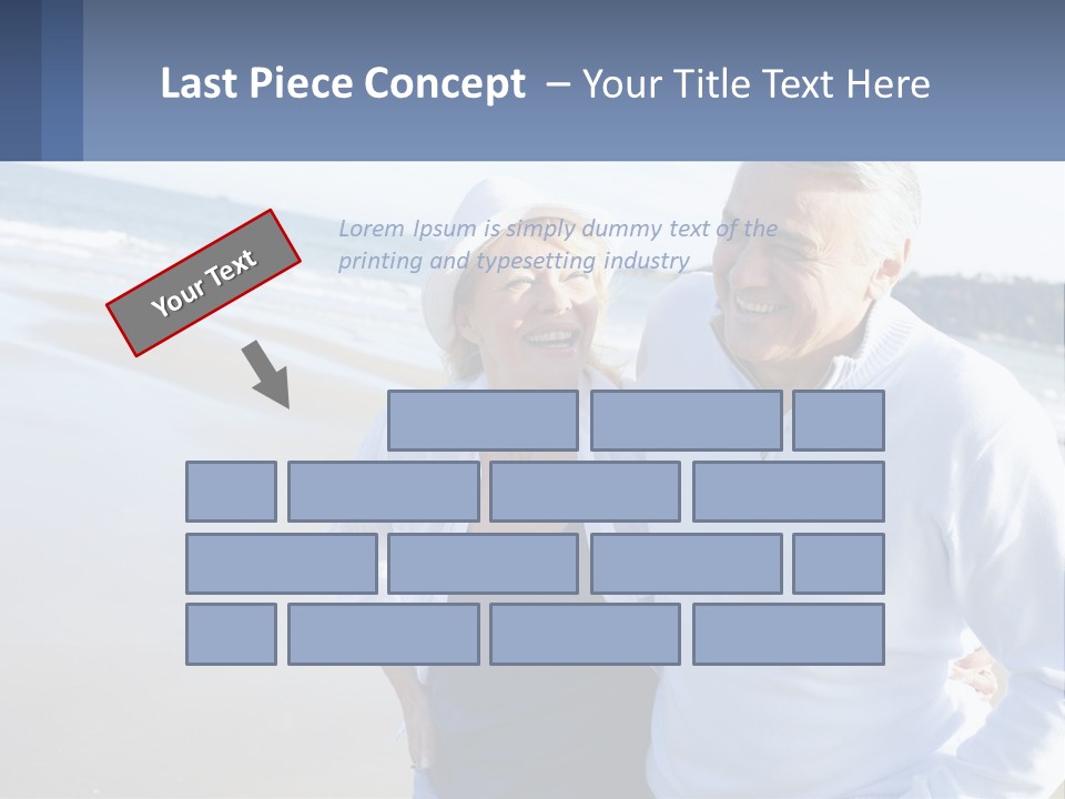 Elderly Man And Woman By The Sea PowerPoint Template