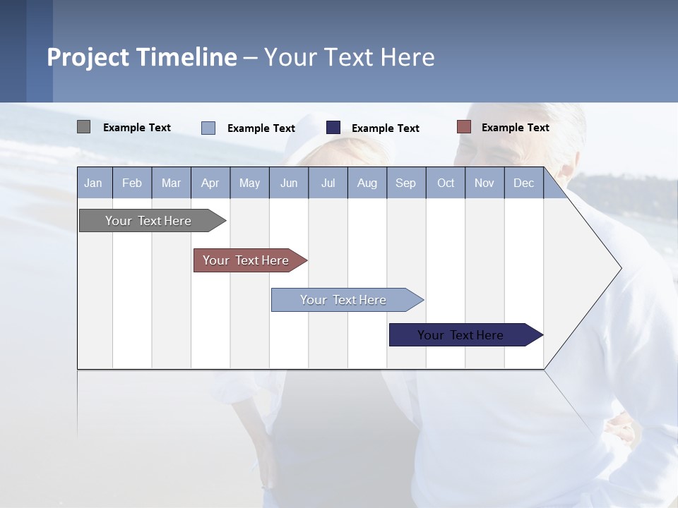 Elderly Man And Woman By The Sea PowerPoint Template