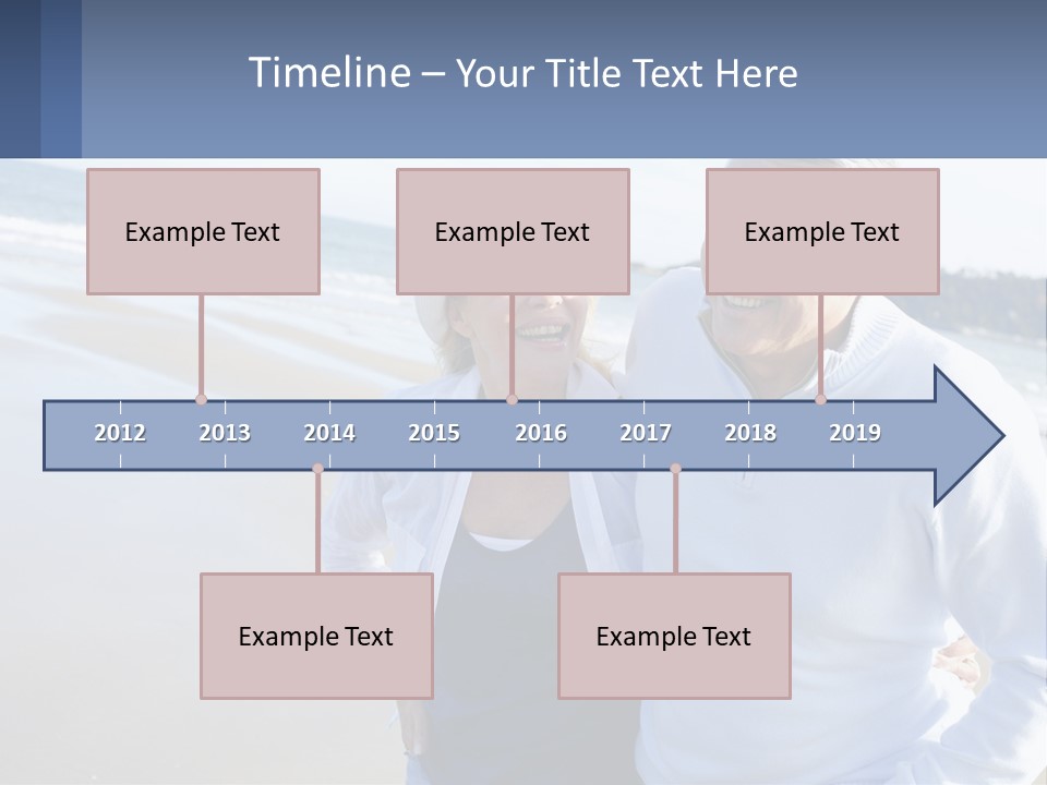 Elderly Man And Woman By The Sea PowerPoint Template