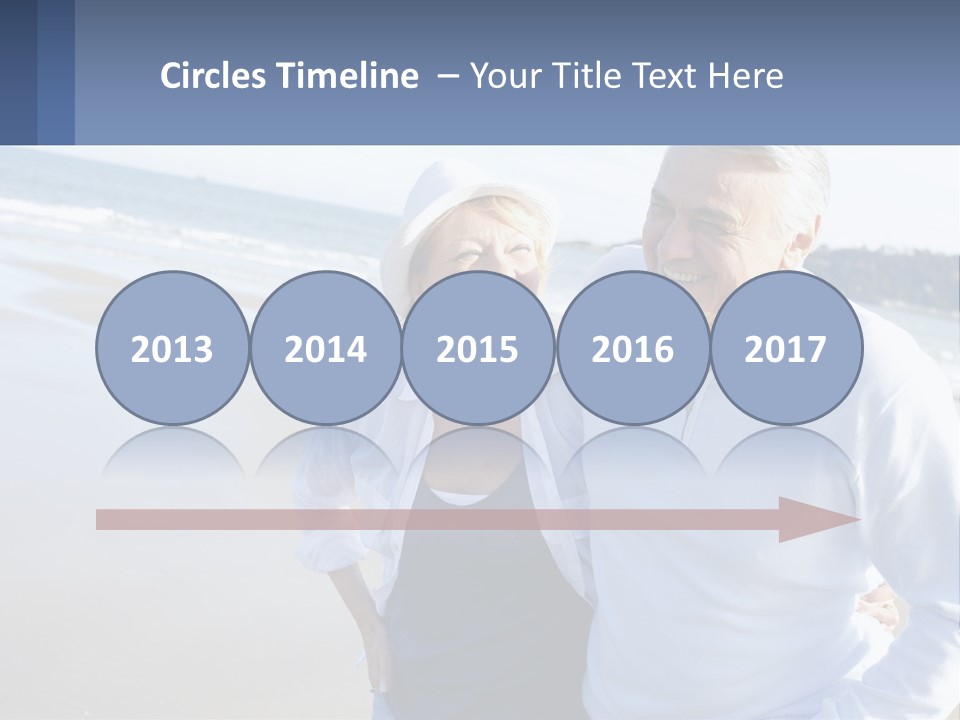 Elderly Man And Woman By The Sea PowerPoint Template