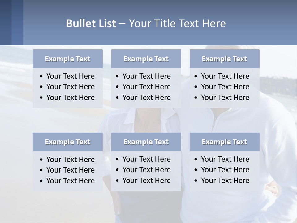 Elderly Man And Woman By The Sea PowerPoint Template