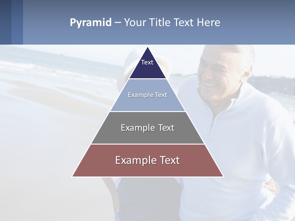 Elderly Man And Woman By The Sea PowerPoint Template