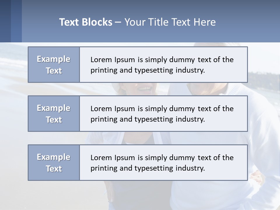 Elderly Man And Woman By The Sea PowerPoint Template