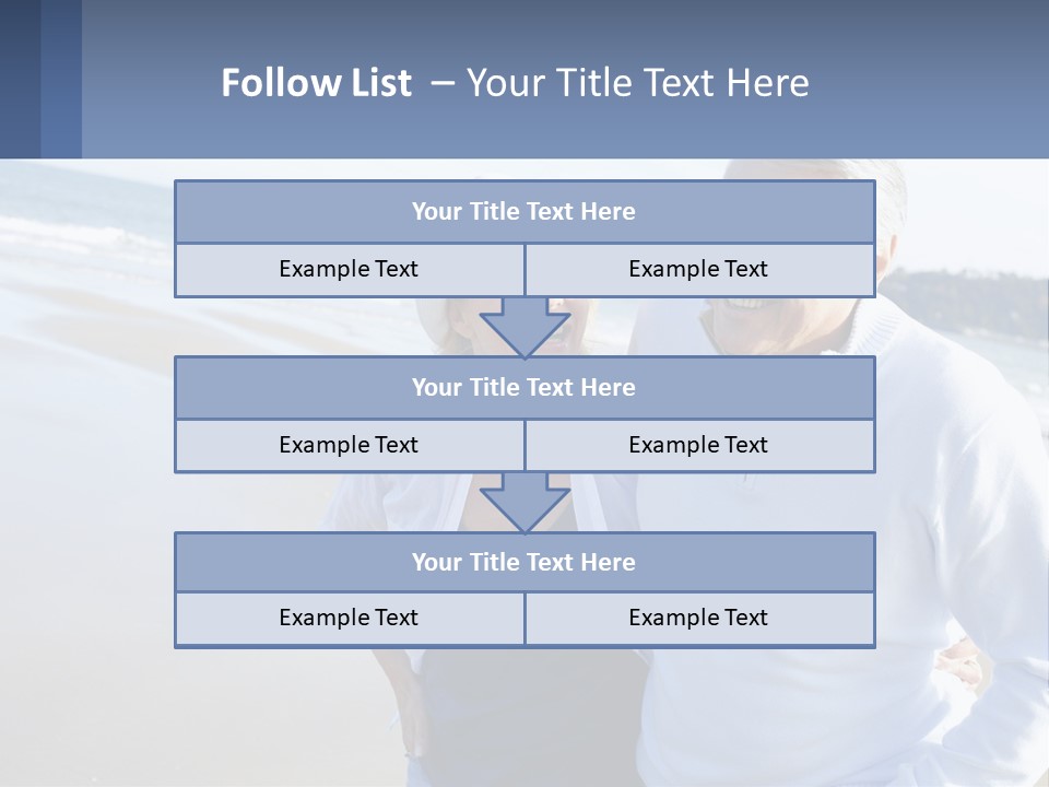 Elderly Man And Woman By The Sea PowerPoint Template