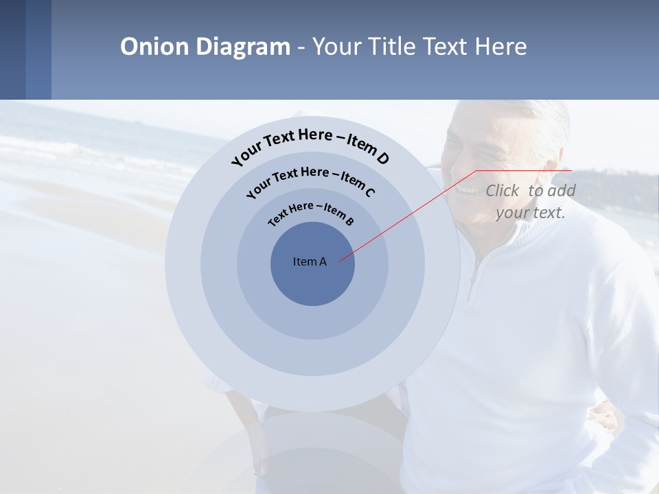 Elderly Man And Woman By The Sea PowerPoint Template