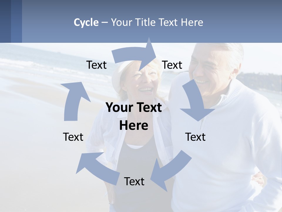 Elderly Man And Woman By The Sea PowerPoint Template