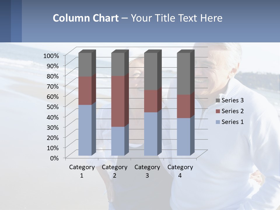 Elderly Man And Woman By The Sea PowerPoint Template