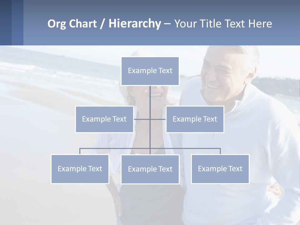 Elderly Man And Woman By The Sea PowerPoint Template