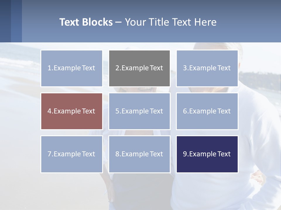 Elderly Man And Woman By The Sea PowerPoint Template