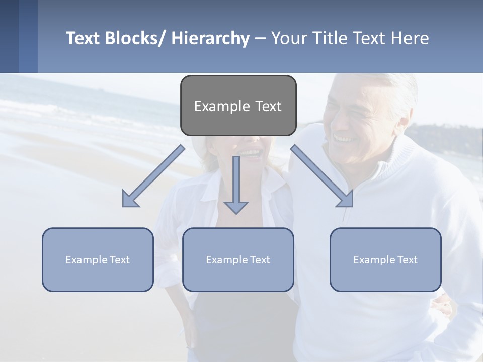 Elderly Man And Woman By The Sea PowerPoint Template