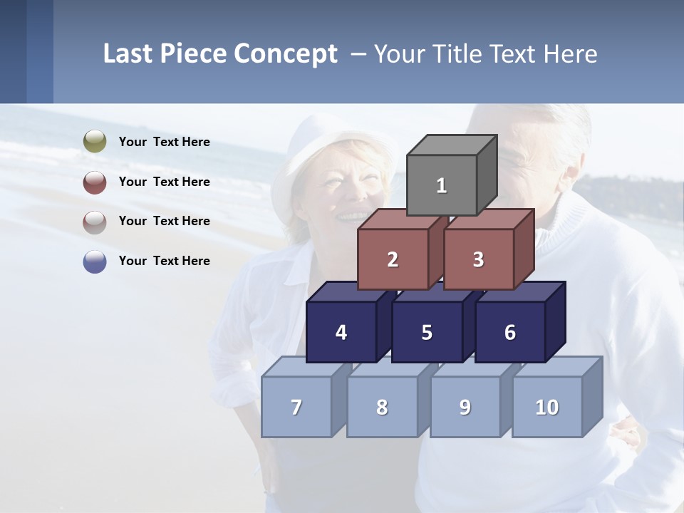 Elderly Man And Woman By The Sea PowerPoint Template