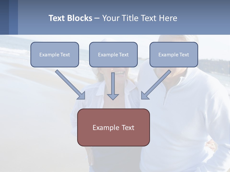 Elderly Man And Woman By The Sea PowerPoint Template