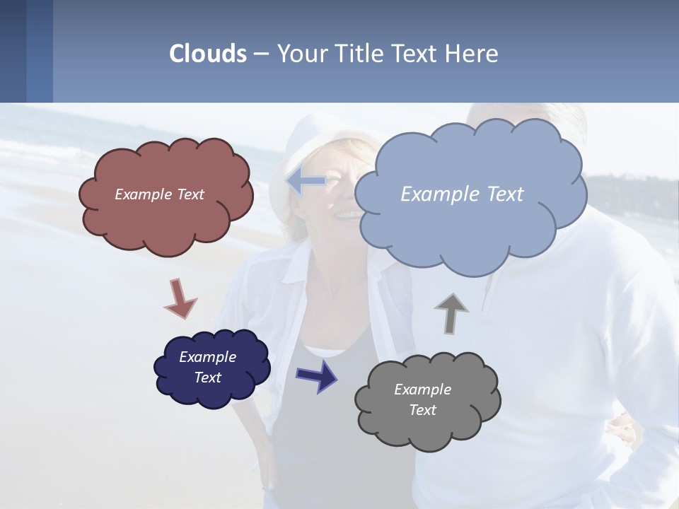 Elderly Man And Woman By The Sea PowerPoint Template