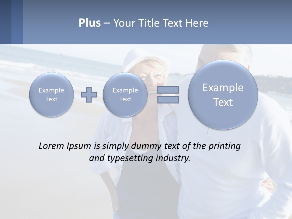 Elderly Man And Woman By The Sea PowerPoint Template