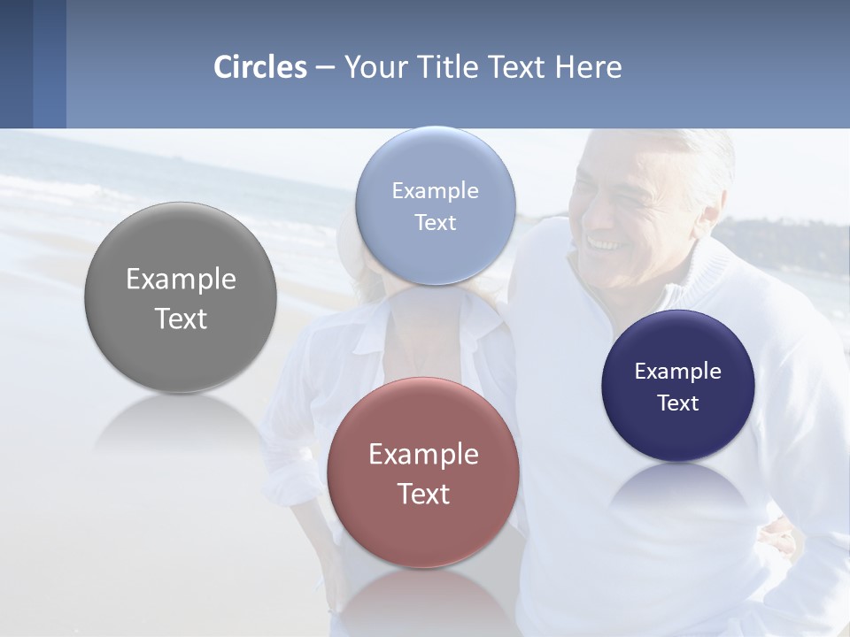 Elderly Man And Woman By The Sea PowerPoint Template