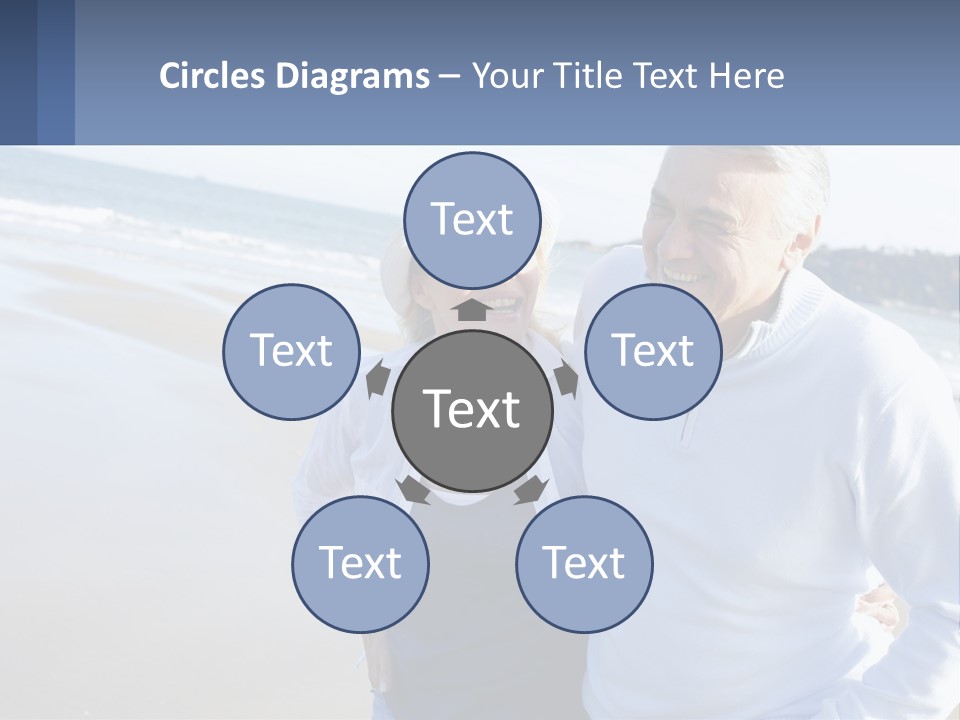 Elderly Man And Woman By The Sea PowerPoint Template