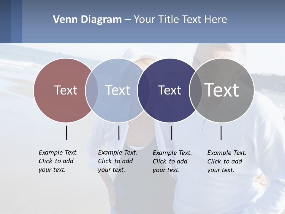 Elderly Man And Woman By The Sea PowerPoint Template