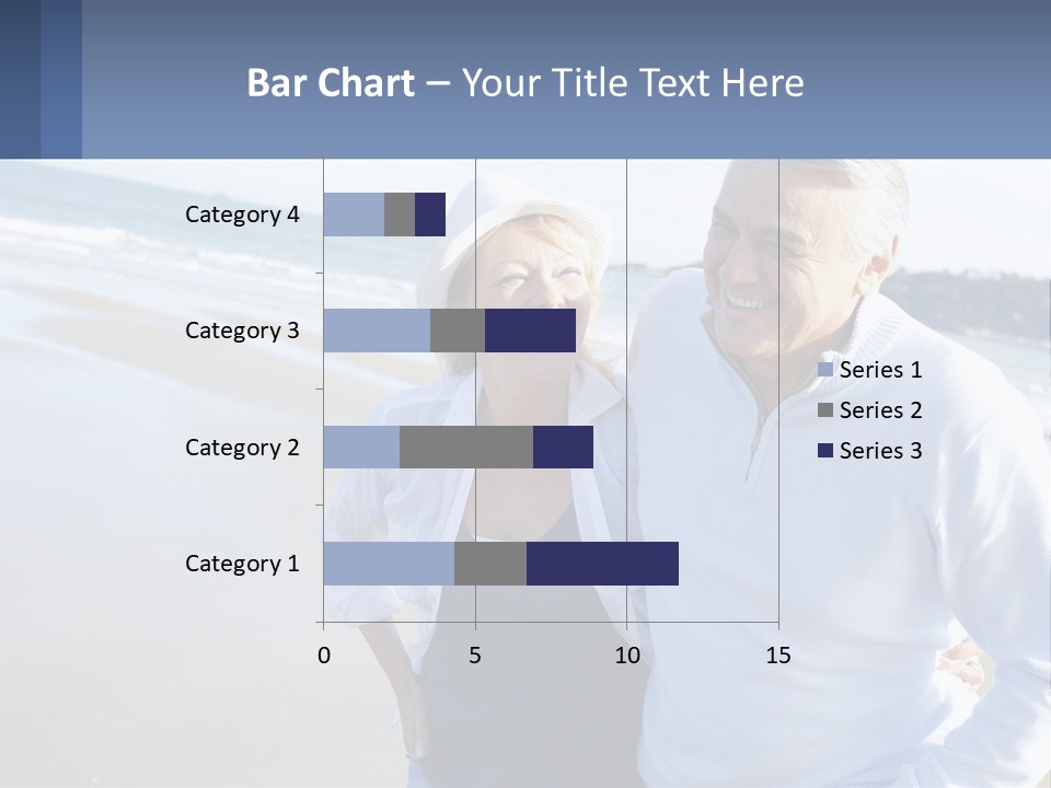 Elderly Man And Woman By The Sea PowerPoint Template