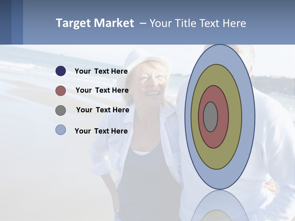 Elderly Man And Woman By The Sea PowerPoint Template