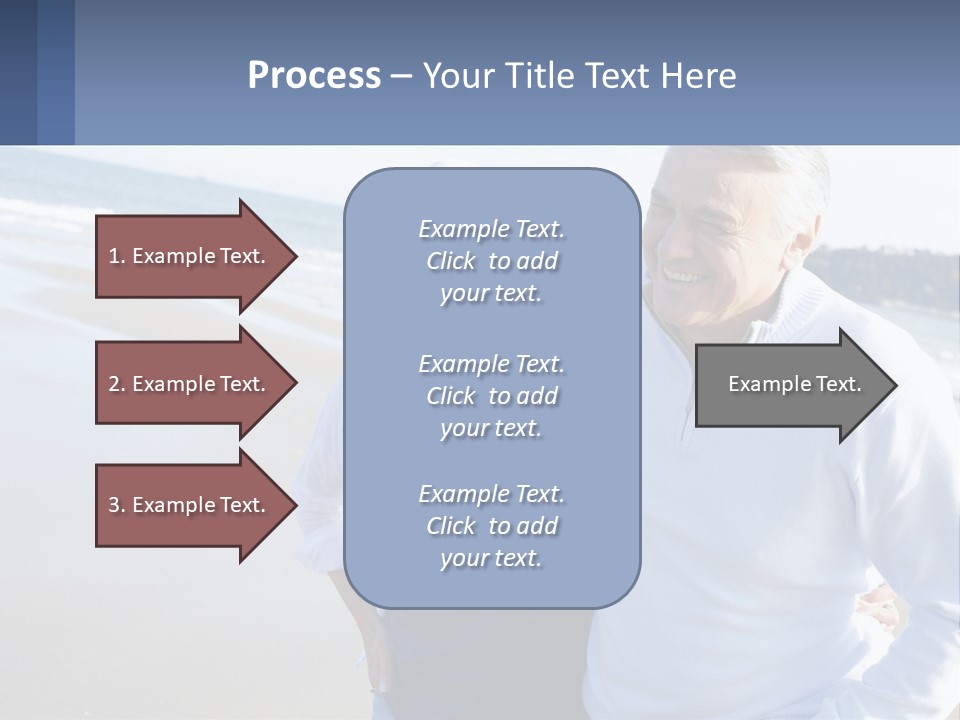 Elderly Man And Woman By The Sea PowerPoint Template