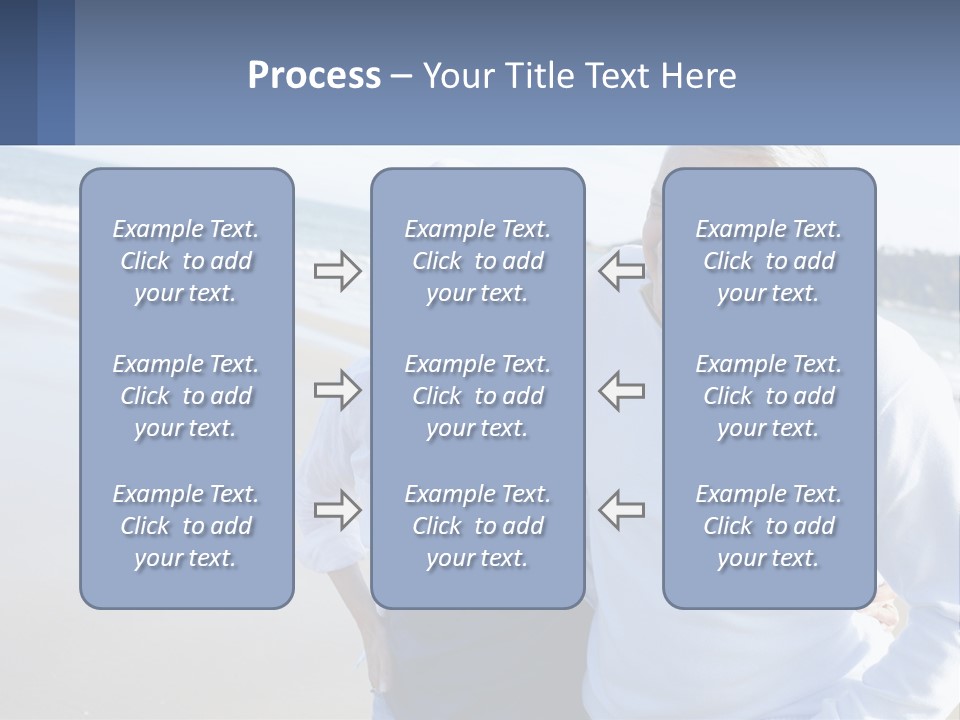 Elderly Man And Woman By The Sea PowerPoint Template