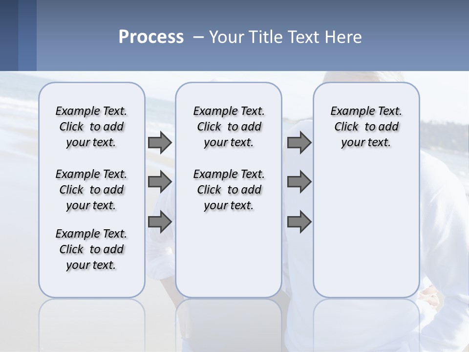Elderly Man And Woman By The Sea PowerPoint Template