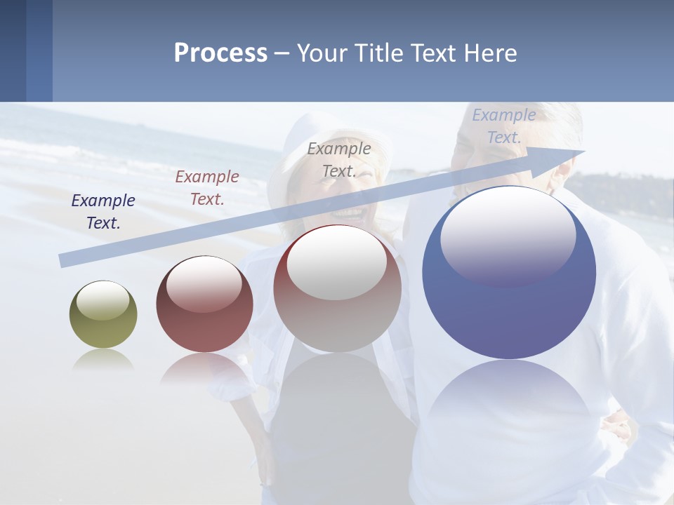 Elderly Man And Woman By The Sea PowerPoint Template