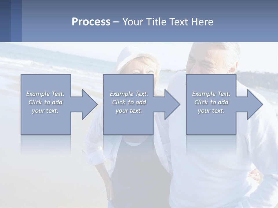 Elderly Man And Woman By The Sea PowerPoint Template