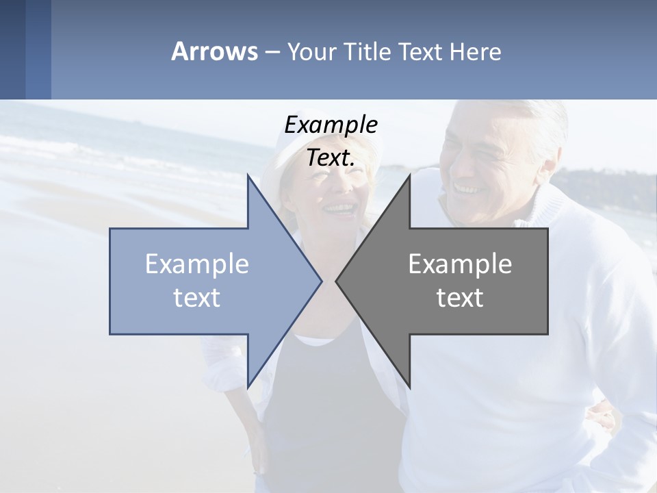 Elderly Man And Woman By The Sea PowerPoint Template