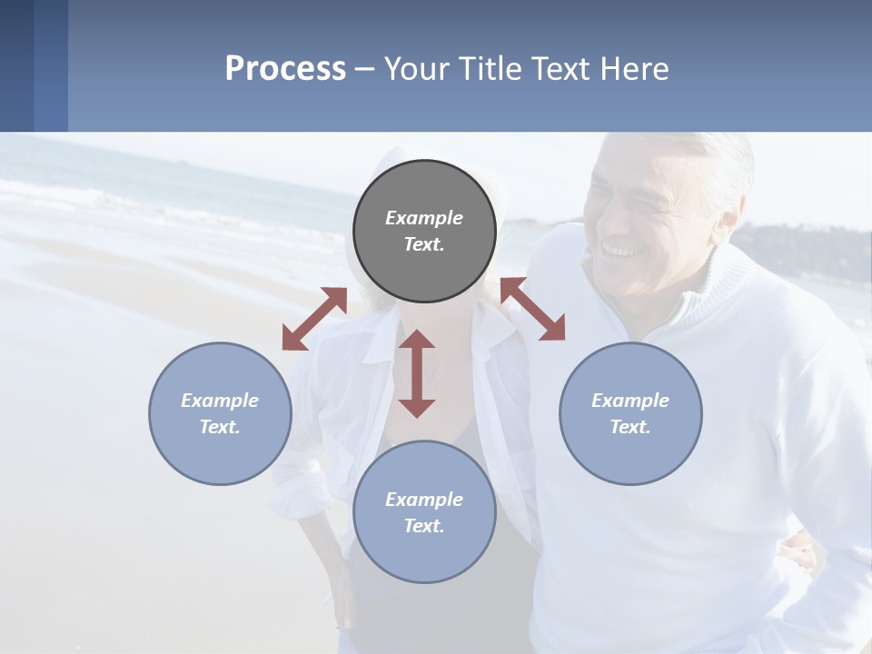 Elderly Man And Woman By The Sea PowerPoint Template