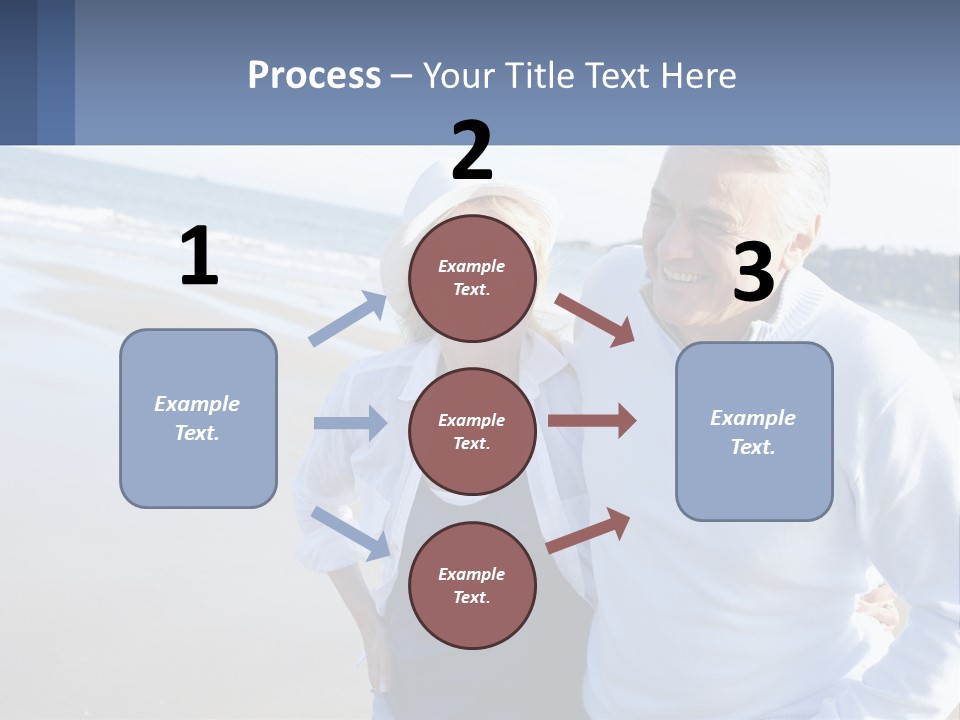 Elderly Man And Woman By The Sea PowerPoint Template